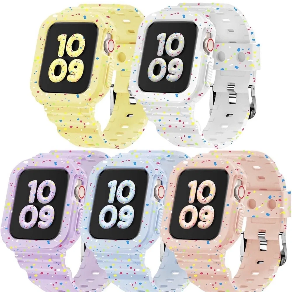 LIKE NEW! Colorful Confetti Speckled Apple Watch Bands
